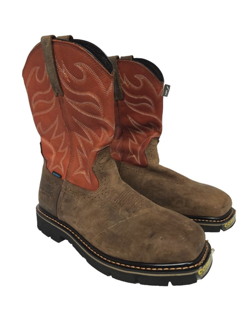 Cody James Men's Mustang Pull On Composite Toe Waterproof Work Boot Brown 9D